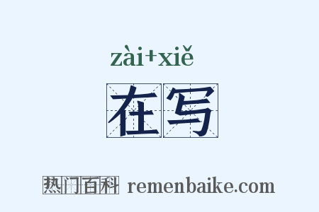 在写是什么意思的图片